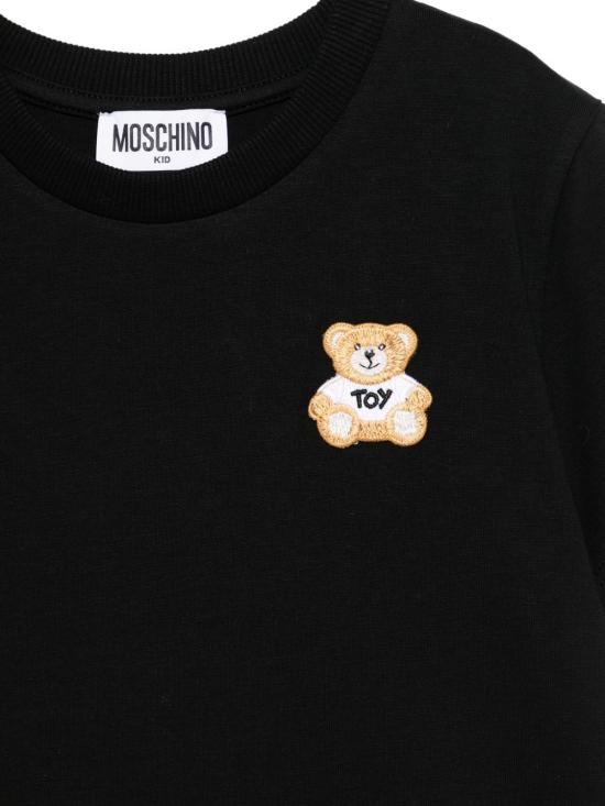 25SS [키즈] 모스키노 티셔츠 H5M04KLAA02 60100 Black - MOSCHINO