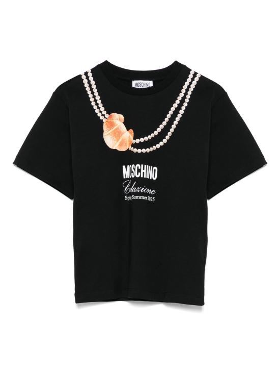 25SS [키즈] 모스키노 티셔츠 HIM060LAA02 60100 Black