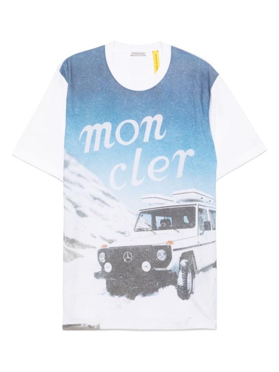 25SS 몽클레어 X 메르세데스 벤츠 반팔 티셔츠 K14018C00003 89AB9001 White - MONCLER X MERCEDES BENZ