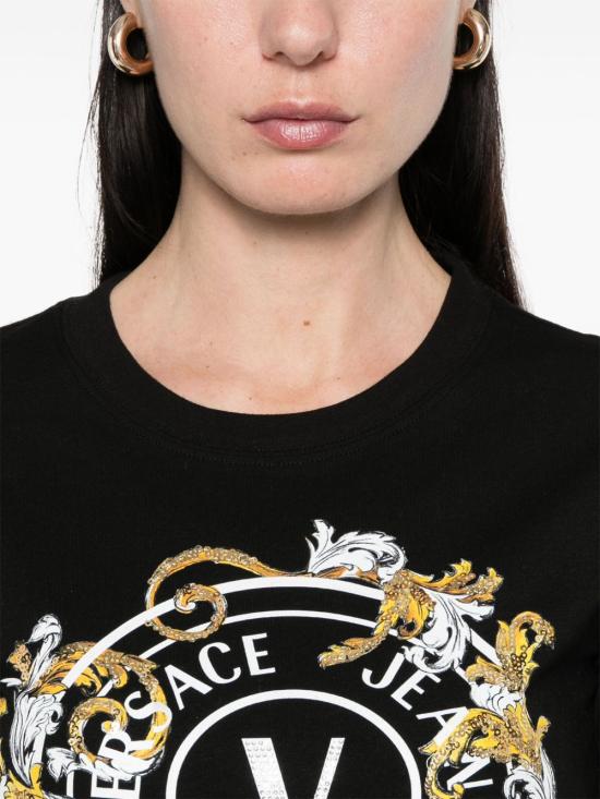 25SS 베르사체 반팔 티셔츠 78HAHC01 CJ02CG89 Black - VERSACE
