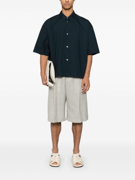 25SS 스튜디오 니콜슨 반팔 셔츠 SANKOSNM1267 DARKESTNAVY Blue - STUDIO NICHOLSON