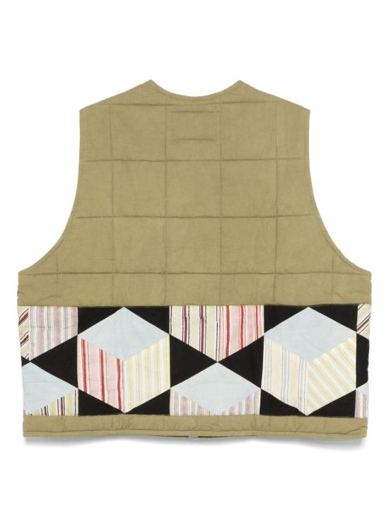 25SS 스토리엠에프지 스웨터 SSS25JASATTWIOCP TESSELLATEPATCHWORK Green - STORY MFG