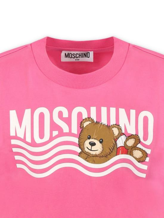 25SS [키즈] 모스키노 티셔츠 HYM04KLAA24 50533 Fuchsia - MOSCHINO