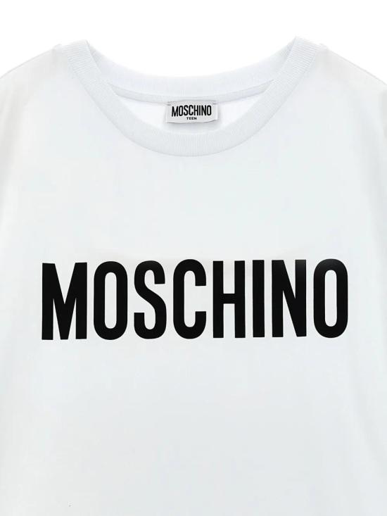 25SS [키즈] 모스키노 원피스 HDV0GNLBA10 10101 White - MOSCHINO