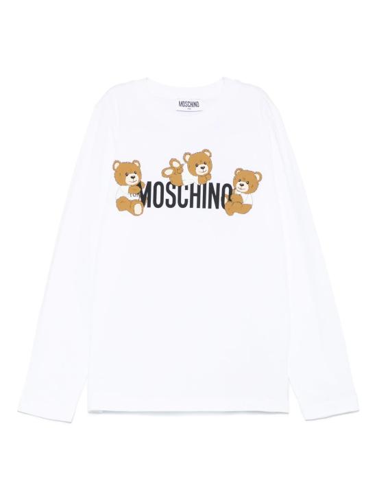 25SS [키즈] 모스키노 티셔츠 HSO00JLAA03 10101 White