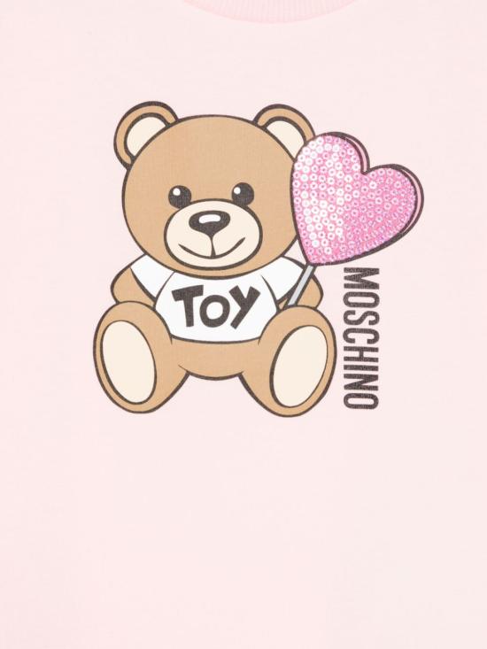 25SS [키즈] 모스키노 티셔츠 HDM06KLBA00 50209 Pink - MOSCHINO