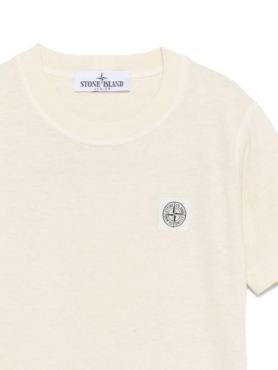 25FW [키즈] 스톤 아일랜드 티셔츠 K2S162100006S0050 V0093 White - STONE ISLAND