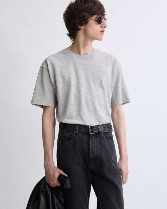 25FW 생로랑 반팔 티셔츠 832941Y37HC 1403 Grey - SAINT LAURENT