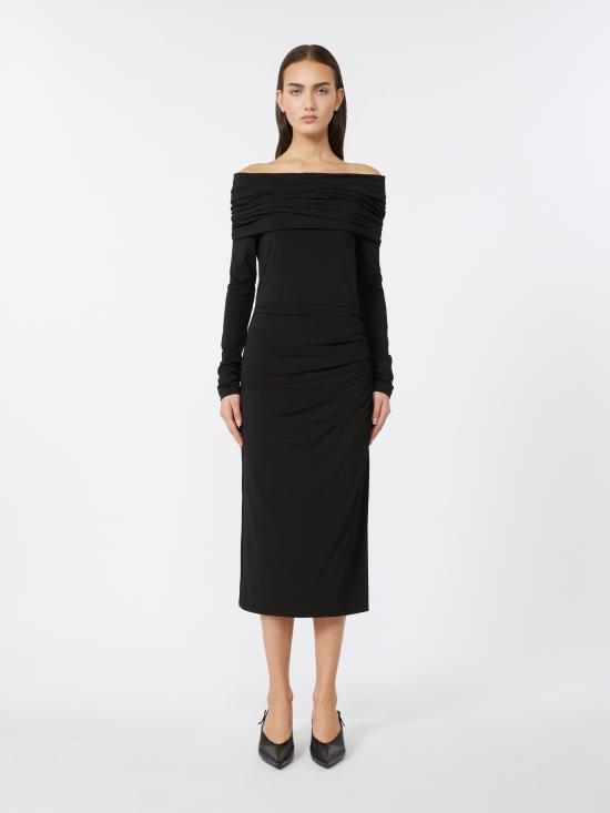 25FW 막스마라 스튜디오 미디 원피스 2526626051600 003 Black - MAX MARA STUDIO