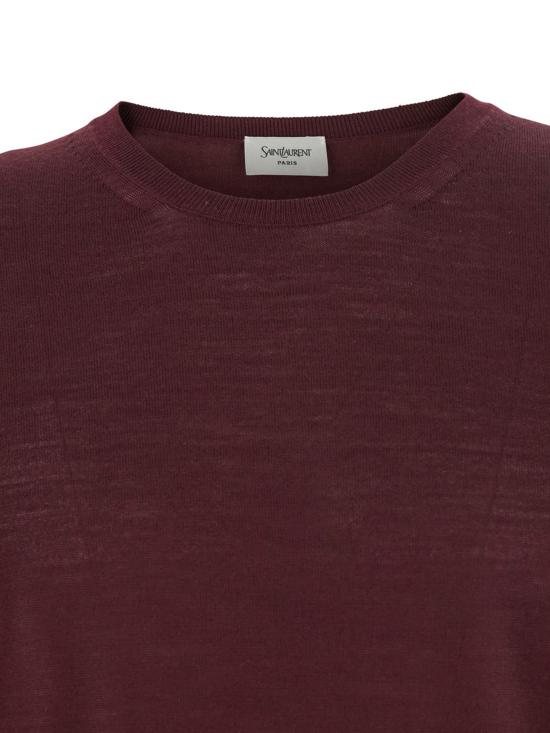 25FW 생로랑 스웨터 821736Y76GM 6040 Red - SAINT LAURENT