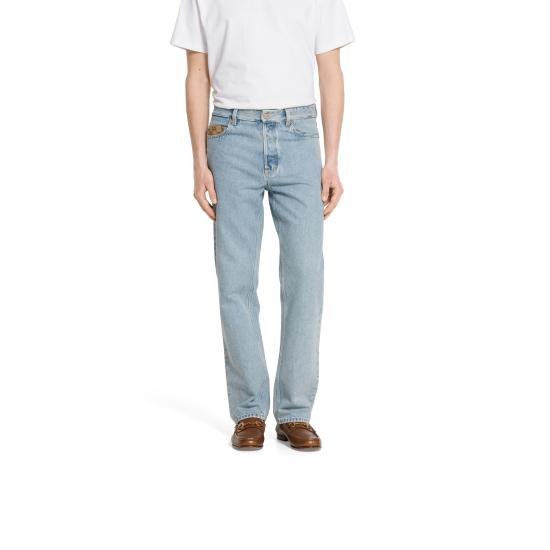 25FW 구찌 블루 데님 팬츠 835219XDDCY 4452 Blue - GUCCI