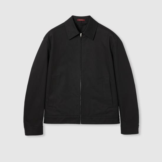 25FW 구찌 웹 디테일 코튼 트윌 자켓 827503ZAQH5 1000 Black