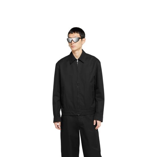 25FW 구찌 웹 디테일 코튼 트윌 자켓 827503ZAQH5 1000 Black - GUCCI