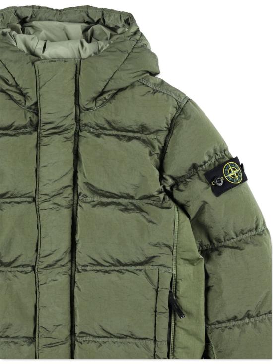 25FW [키즈] 스톤 아일랜드 패딩 K2S164100010S0019 V0055 Green - STONE ISLAND