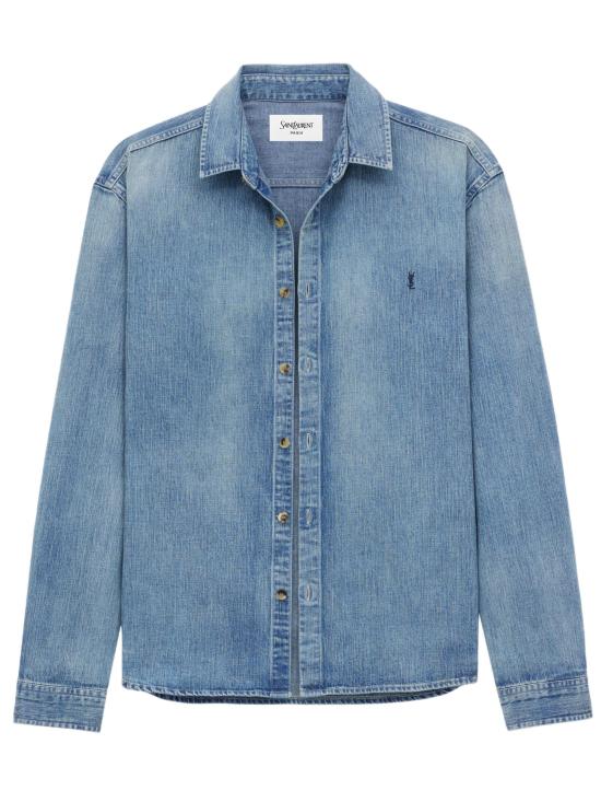 25FW 생로랑 데님 셔츠 823437Y14MJ 4248 Blue - SAINT LAURENT