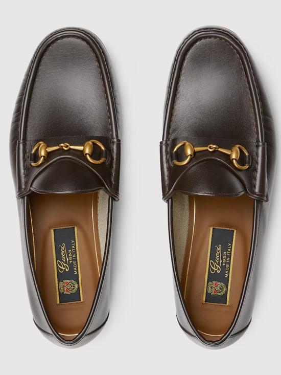 25FW 구찌 1953 홀스빗 레더 로퍼 307929AADCW 2179 Brown - GUCCI