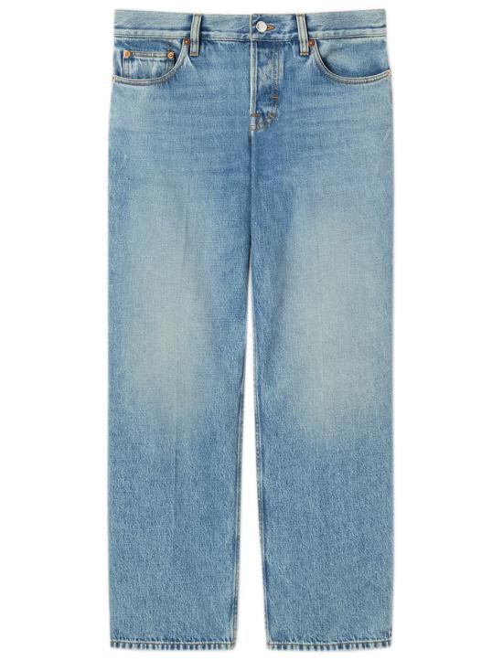 25FW 구찌 스트레이트 핏 데님 팬츠 812233XDC7S 4009 Blue