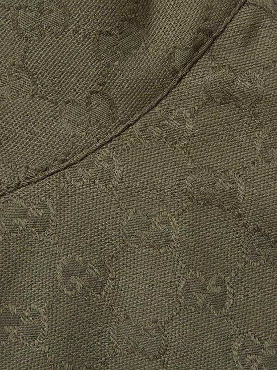 25FW 구찌 모노그램 패브릭 봄버 재킷 833484ZAF4S 3065 Green - GUCCI