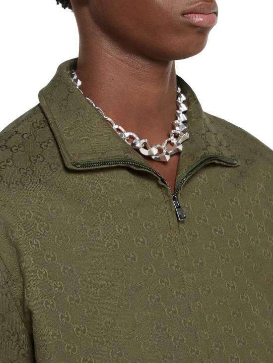 25FW 구찌 모노그램 패브릭 봄버 재킷 833484ZAF4S 3065 Green - GUCCI