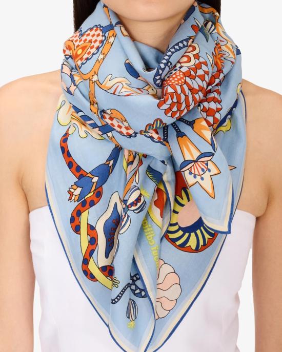 25SS 이누이 에디션 머플러/스카프 CA211BO04 blue MULTICOLOR - INOUI EDITION