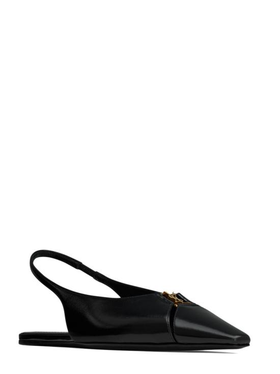 25FW 생로랑 플랫 슈즈 800240AAEHI 1000 Black - SAINT LAURENT