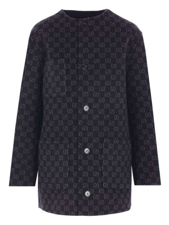 25FW 구찌 리버서블 울 실크 자켓 840657Z7ASL 1189 Black - GUCCI