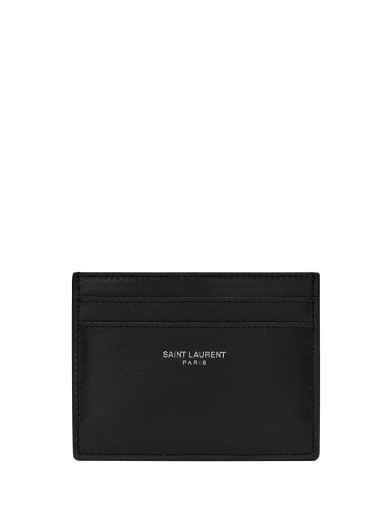 25FW 생로랑 스무스 레더 로고 3759460U90N 1000 Black