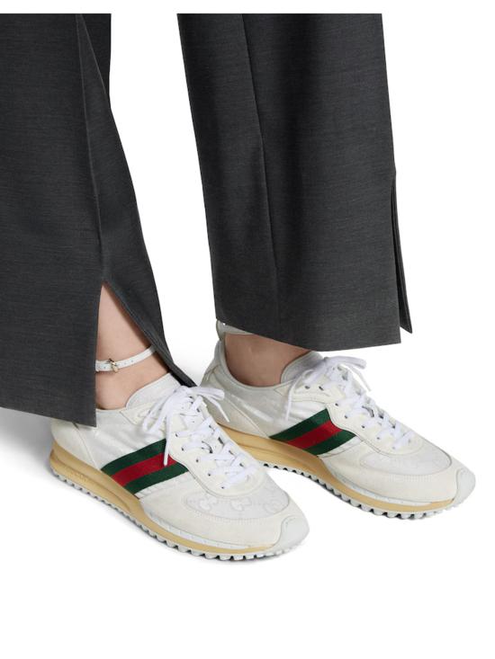 25FW 구찌 리모션 레이스업 스웨이드 스니커즈 832918AAEZM 9067 White - GUCCI