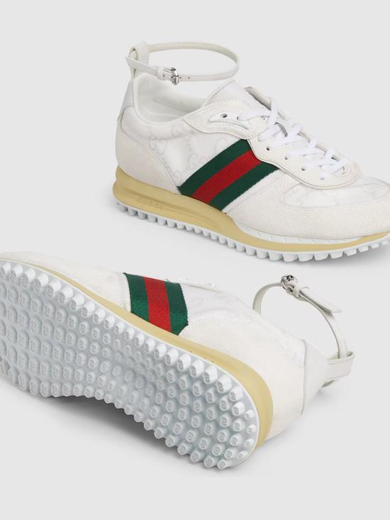 25FW 구찌 리모션 레이스업 스웨이드 스니커즈 832918AAEZM 9067 White - GUCCI