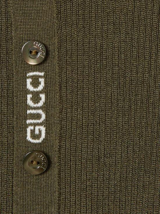 25FW 구찌 자수 캐시미어 실크 탑 810315XKD8J 3450 Green - GUCCI
