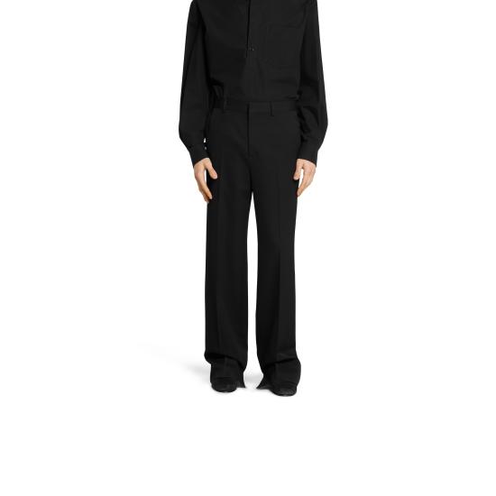 25FW 구찌 울 개버딘 팬츠 울 개버딘  797207Z7AE5 1000 Black - GUCCI