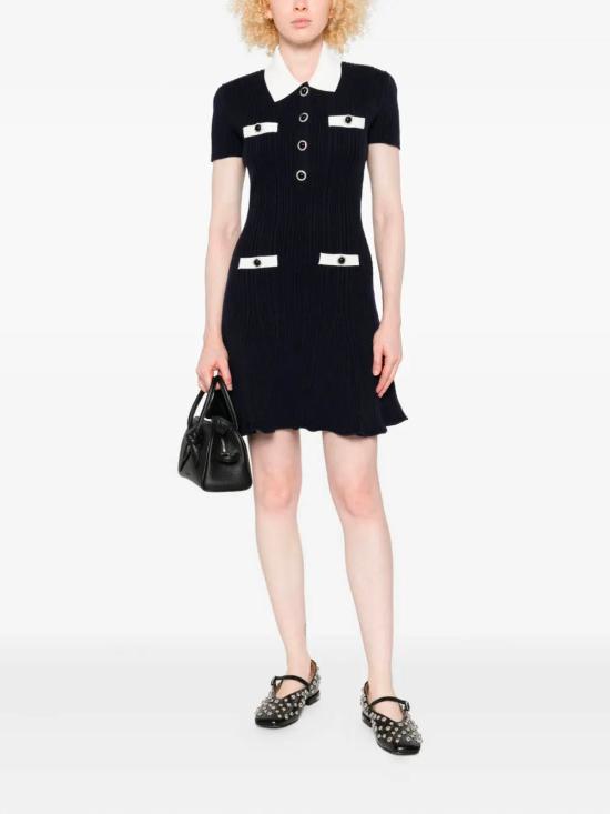 25FW 셀프 포트레이트 숏 원피스 AW25014SN NAVY Blue - SELF PORTRAIT