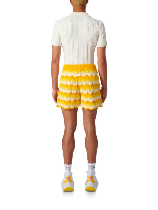 25FW 카사블랑카 숏팬츠 MS23KW380 03 White - CASABLANCA