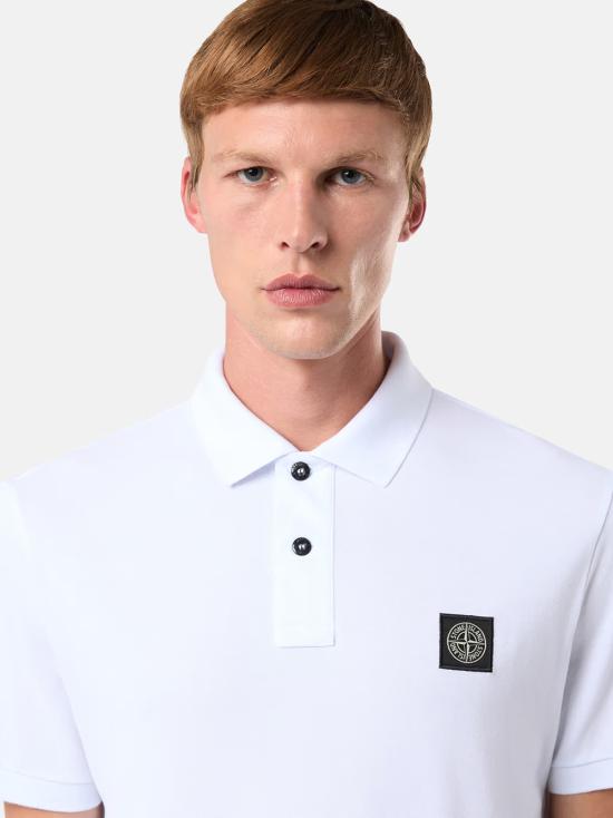 25FW 스톤 아일랜드 폴로 티셔츠 K2S152200005S0017 V1001 White - STONE ISLAND