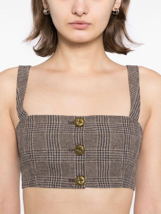 25SS 셀프 포트레이트 블라우스 RS25100TBR BROWN Brown - SELF PORTRAIT