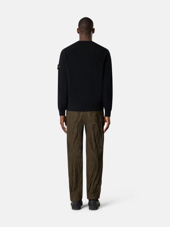 25FW 스톤 아일랜드 5100001 스트레치 RWS 울 크루넥 점퍼 K2S155100001S00A1 V0029 Black - STONE ISLAND