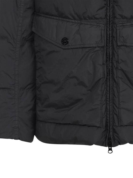 25FW 스톤 아일랜드 크링클랩스 와펜 패치  후드 다운 자켓 K2S154100011S0A23 V0062 Grey - STONE ISLAND