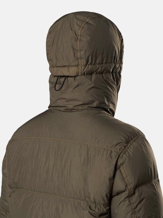 25FW 스톤 아일랜드 크링클랩스 와펜 패치  후드 다운 자켓 K2S154100011S0A23 V0054 Green - STONE ISLAND