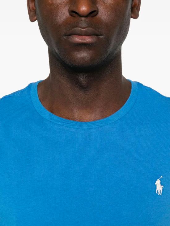25SS 폴로 랄프로렌 포니로고 자수 반팔 티셔츠 710671438 411 Blue - POLO RALPH LAUREN
