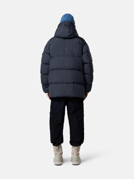 25FW 스톤 아일랜드 4100012 크링클랩스 NY 리사이클 나일론 후드 다운 파카 K2S154100012S0A23 V0020 Blue - STONE ISLAND