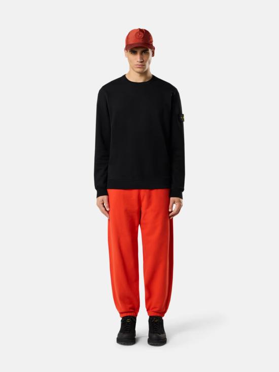 25FW 스톤 아일랜드 6100023 브러쉬드 오가닉 코튼 플리스 오버사이즈 후드 티셔츠  K2S156100023S0A20 V0029 Black - STONE ISLAND