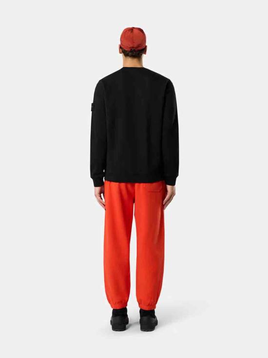 25FW 스톤 아일랜드 6100023 브러쉬드 오가닉 코튼 플리스 오버사이즈 후드 티셔츠  K2S156100023S0A20 V0029 Black - STONE ISLAND