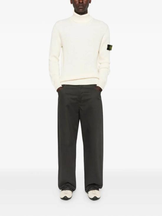 25FW 스톤 아일랜드 5100052 풀 립 RWS 울 터틀넥 스웨터 K2S155100052S00C2 V0093 White - STONE ISLAND