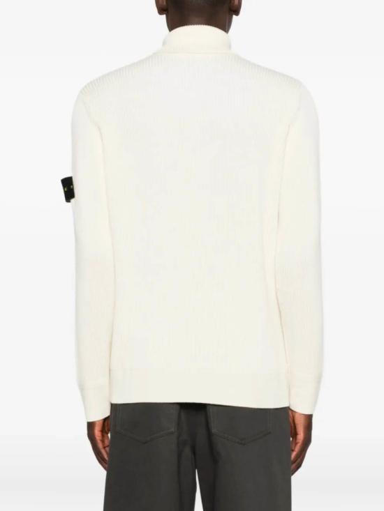25FW 스톤 아일랜드 5100052 풀 립 RWS 울 터틀넥 스웨터 K2S155100052S00C2 V0093 White - STONE ISLAND