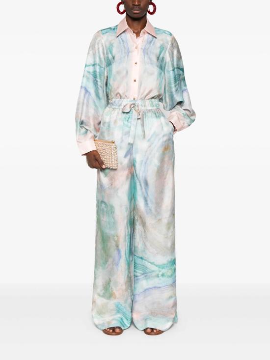 25SS 짐머만 팔라초 팬츠 4021PS251 BLUAGA Clear Blue - ZIMMERMANN