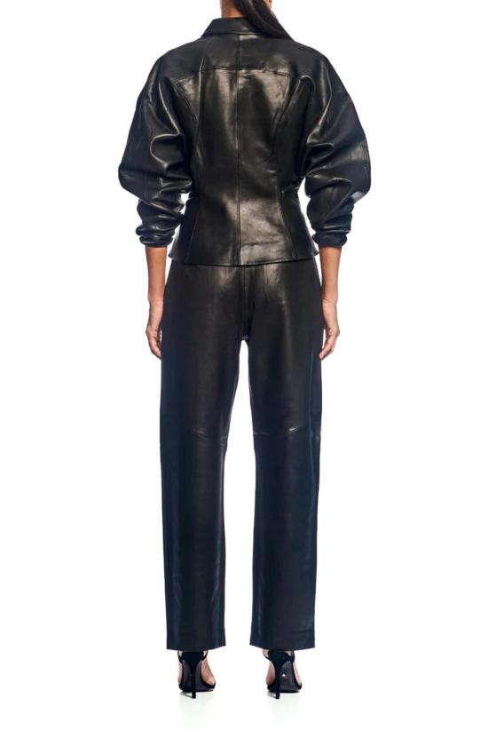  The Sei 가죽 자켓 세이 피티드 가죽 재킷 블랙 - OTHER BRANDS