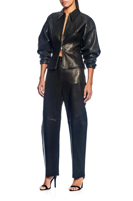  The Sei 가죽 자켓 세이 피티드 가죽 재킷 블랙 - OTHER BRANDS