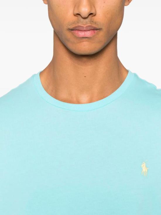 25SS 폴로 랄프로렌 포니로고 자수 반팔 티셔츠 710671438 407 Clear Blue - POLO RALPH LAUREN