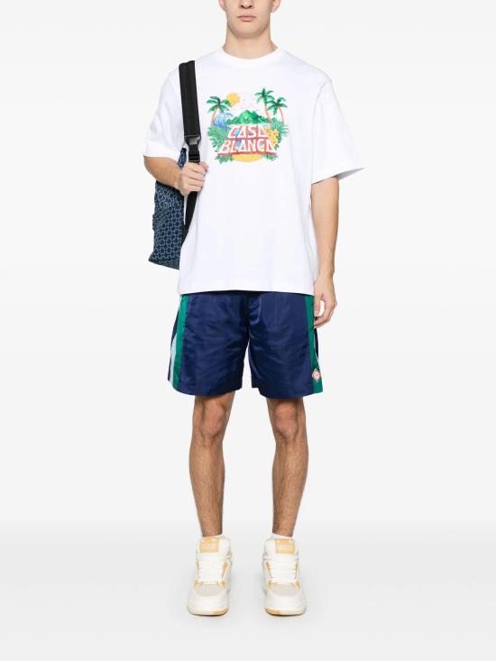 25SS 카사블랑카 숏팬츠 MS25TR273 01 Blue - CASABLANCA