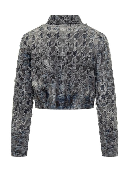 25FW 디젤 DE URSY FSH 하운드투스 타이다이 데님 자켓 A215390CEBL 02 DENIM - DIESEL